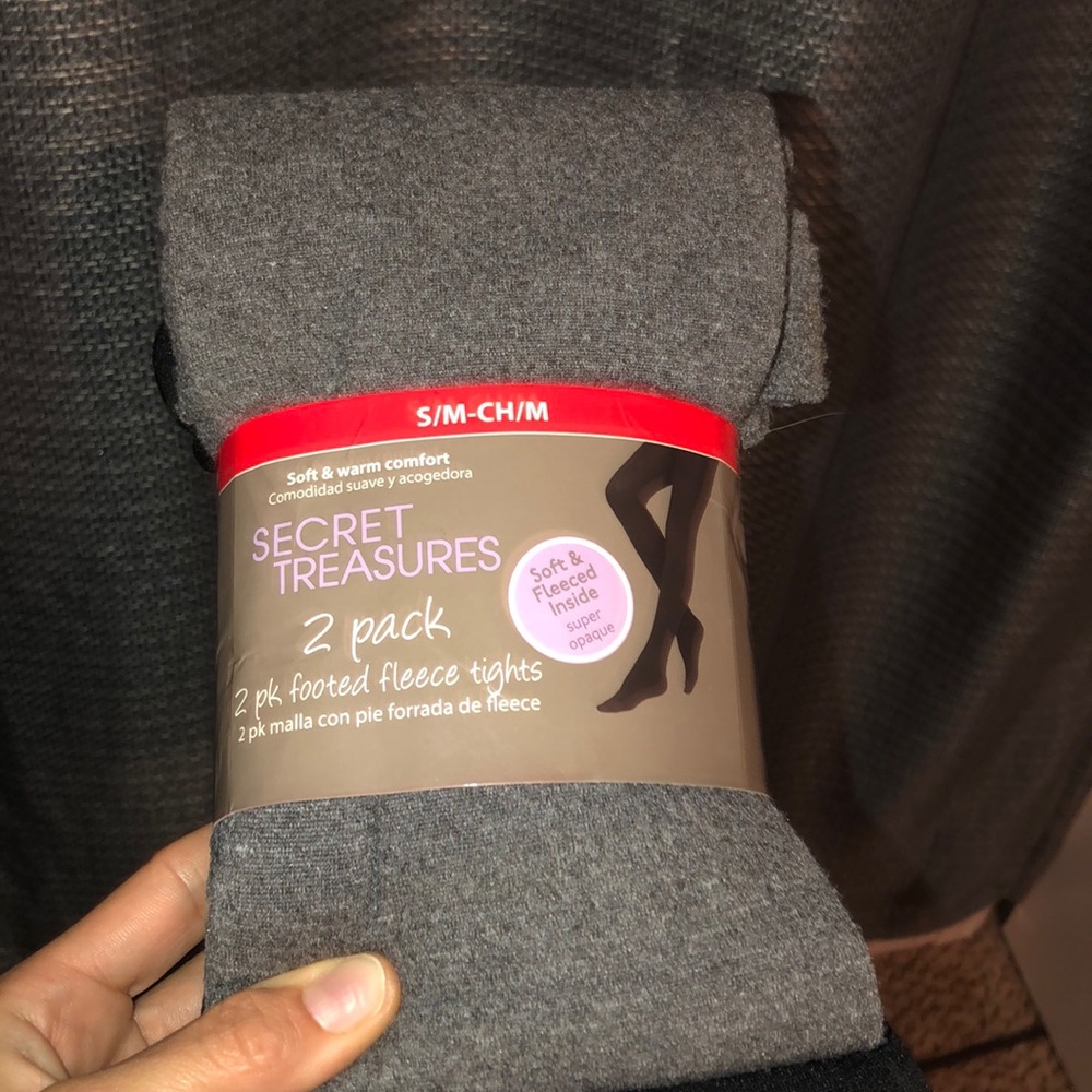 NWT!! 2 Pack Footed Fleece Lined Tights
